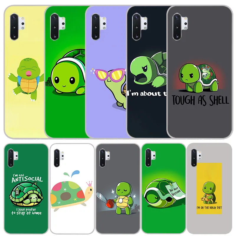 cartoon tortoise Matte Silicone Case For Samsung galaxy Note 10 pro 9 8 A90 A70 A60 A50 A40 A30 A10 M40 M30 M20 M10 cover |