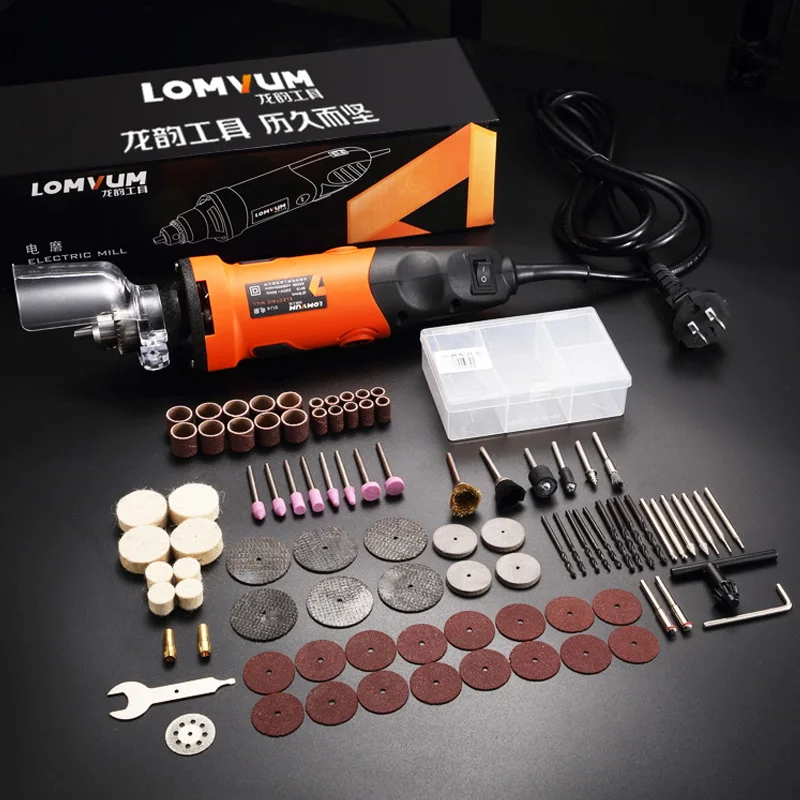 model 2 LOMVUM 400 Вт Мини электрическая дрель гравировальный инструмент шлифовальный станок мощный металлический режущий ремонт роторные инструменты шлифовальный станок резьба - Цвет: model 2