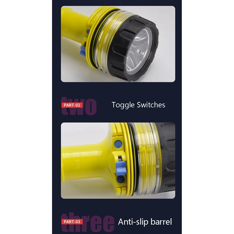 

Scuba Diving Flashlight Underwater Waterproof LED Diver Light Spearfishing Led Diving Lamp
