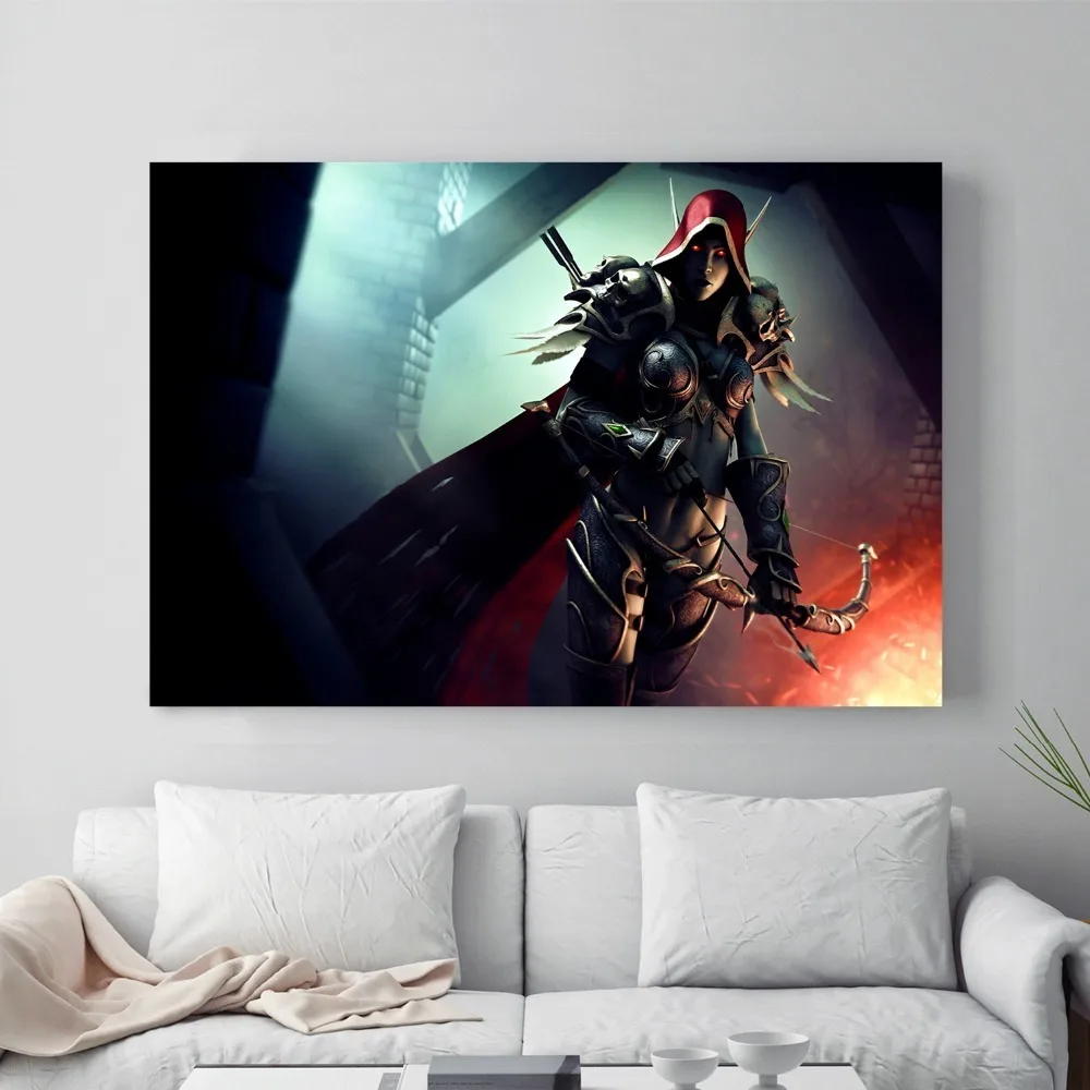 Sylvanas Windrunner Wow видео игра постеры и принты холст картина стены искусства
