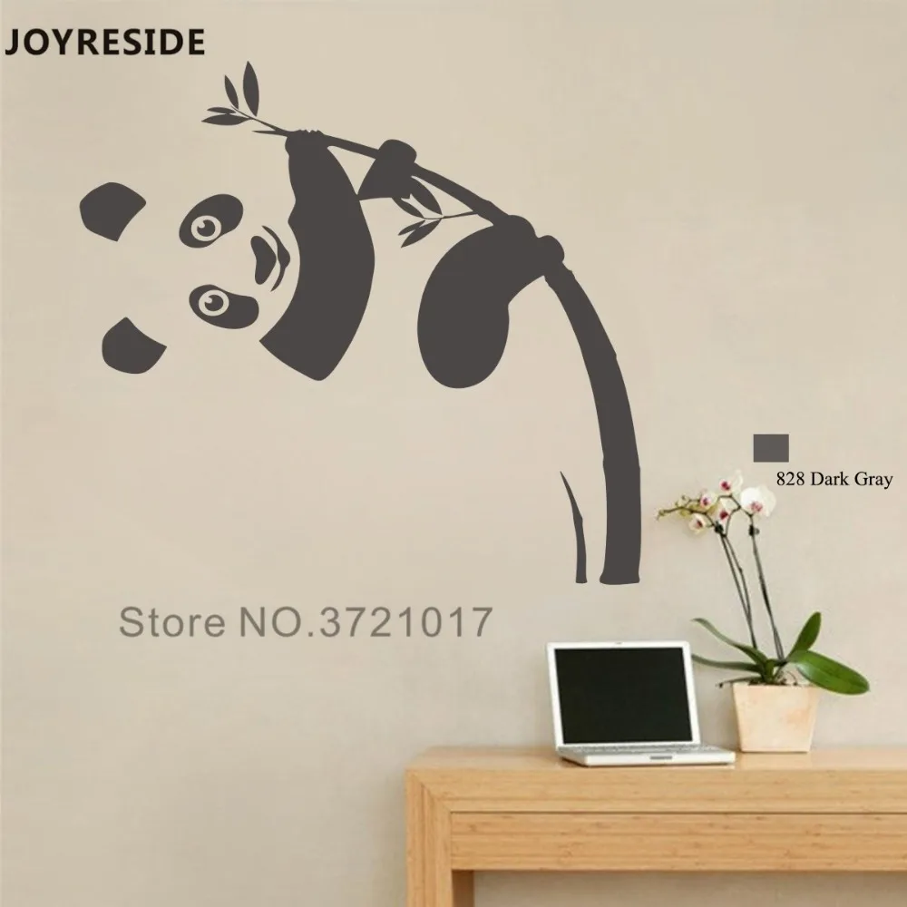 Joyreseve/наклейка на стену с пандой, милые панды, наклейка на стену с рисунком бамбука, животное, виниловый Декор для дома, детской комнаты, декор интерьера, дизайн A1028
