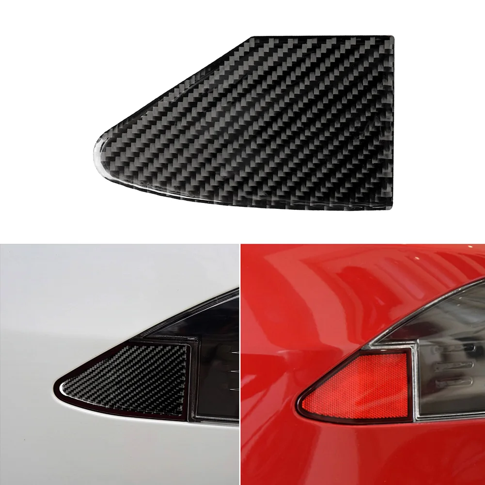 

Панель из углеродного волокна для автомобильного зарядного порта декоративная наклейка панель для порта наклейка для Tesla Model S Внешняя защи...