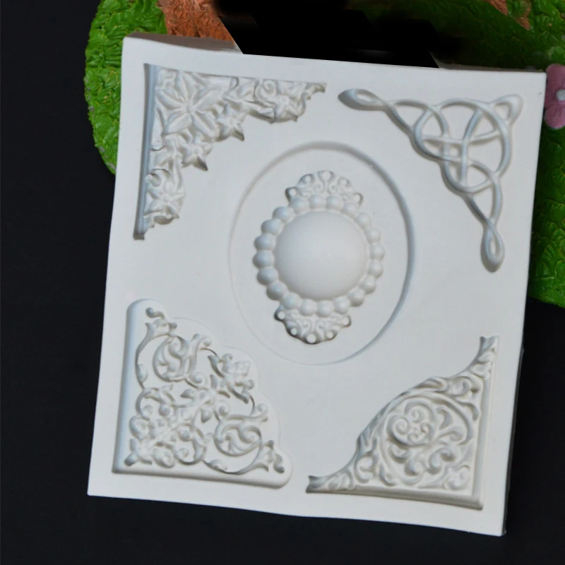 Барокко скульптурные vintage flower лист силиконовый плесень фондант торт украшение выпечки инструменты для тортов gumpaste fimo глины конфеты плесень - Цвет: o