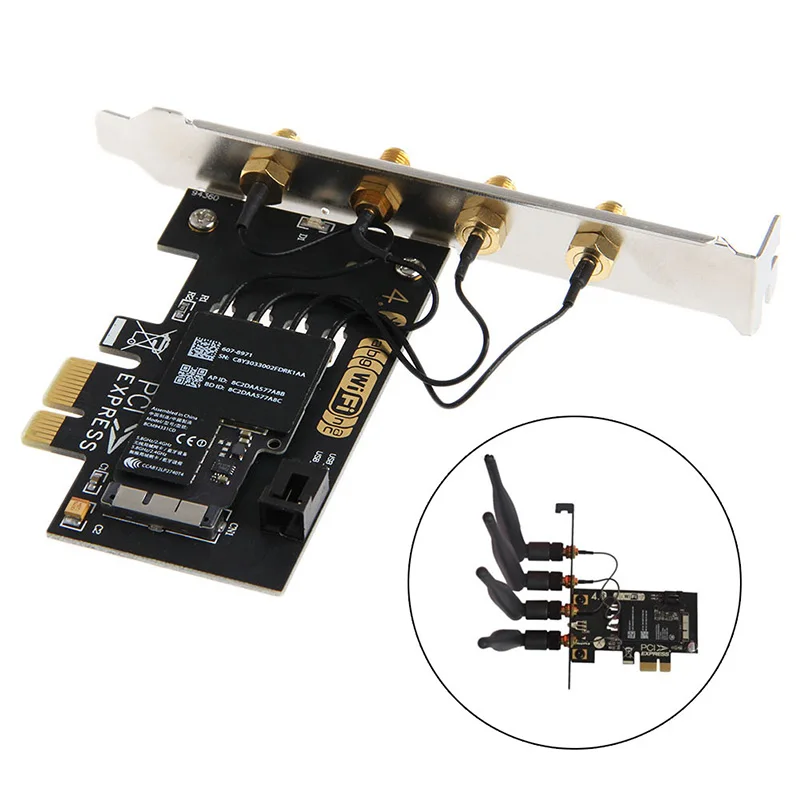 

Dual Band BCM94331CD 450M Laptop Desktop Wireless WIT+BT4.0 PCI-E WLAN Card