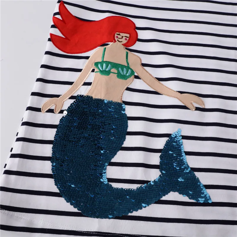 Детское летнее Хлопковое платье с изображением животных для девочек | Детская