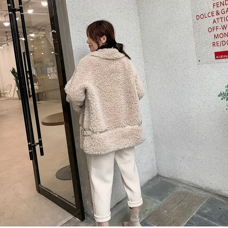 

Lamb wool coat women's anti season grain 2020 new fur winter medium long loose cashmere fur