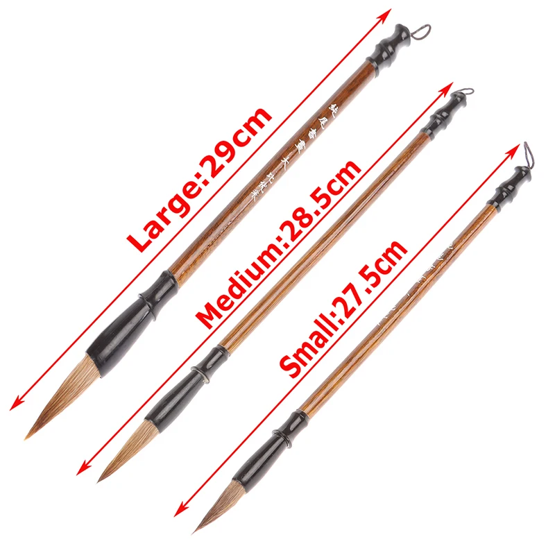 

3pcs Excellent Quality Chinese Calligraphy Brushes Pen For Woolen And Weasel Hair Writing Brush Fit For Student School