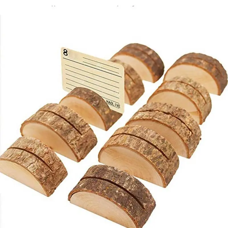 10 шт. деревенский деревянный стол с номером и именем держатель для карт записная