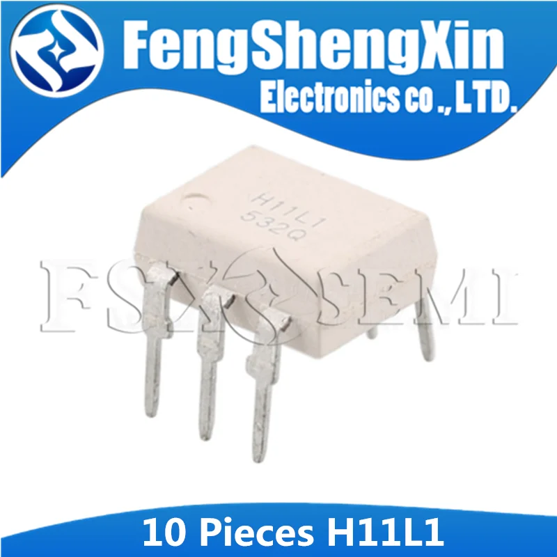 10pcs/lot H11L1 DIP-6 H11L1M 6-pin dip optoisolators logic output IC