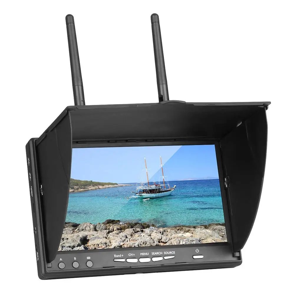 

7-дюймовый TFT ЖК-экран FPV монитор LT5802S 5,8G 40CH светодиодная подсветка Мультикоптер со встроенной батареей