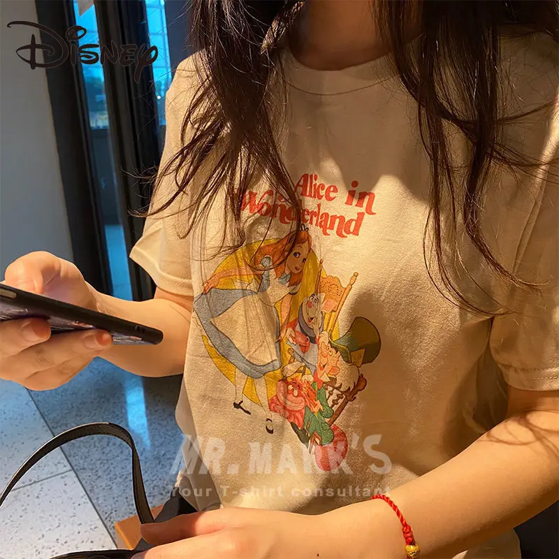 

Летняя хлопковая футболка с коротким рукавом, в Корейском стиле