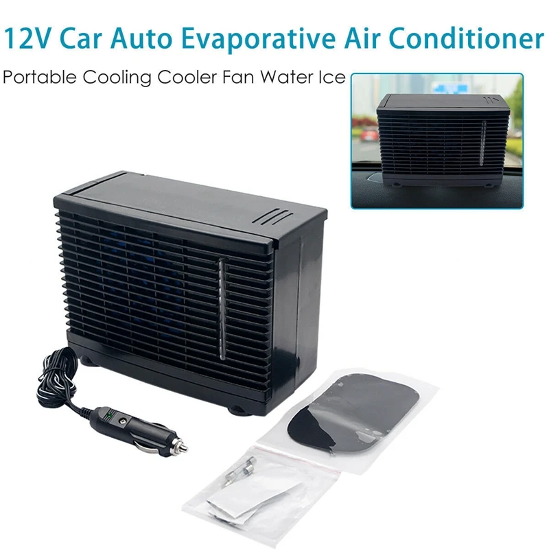

Hot TOD-12V Portable Car Air Conditioner Fan Mini Cooling Fan Water Ice Evaporative Air Conditioner Black