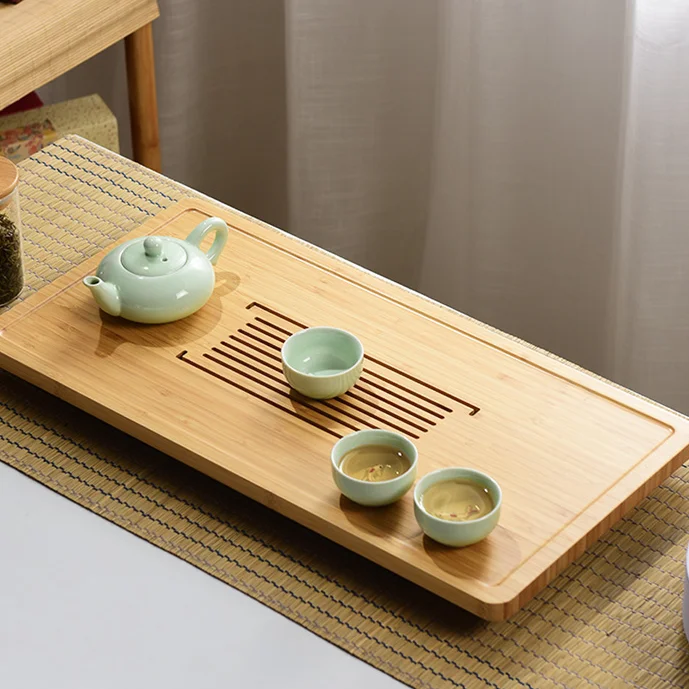 

Japanese Handmade Tea Tray Creative Decorative Serving Wooden Tea Ceremony Set Tea Tray Bandeja Comida Kitchen Teaware DH50CP