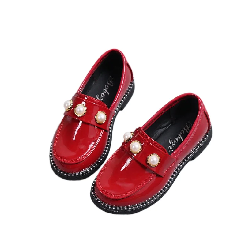 

Girls'leather Shoes, Korean Pearl Princess Shoes, British Style Tsutsu Shoes, Middle Aged Students Perform Shoes Single Shoes