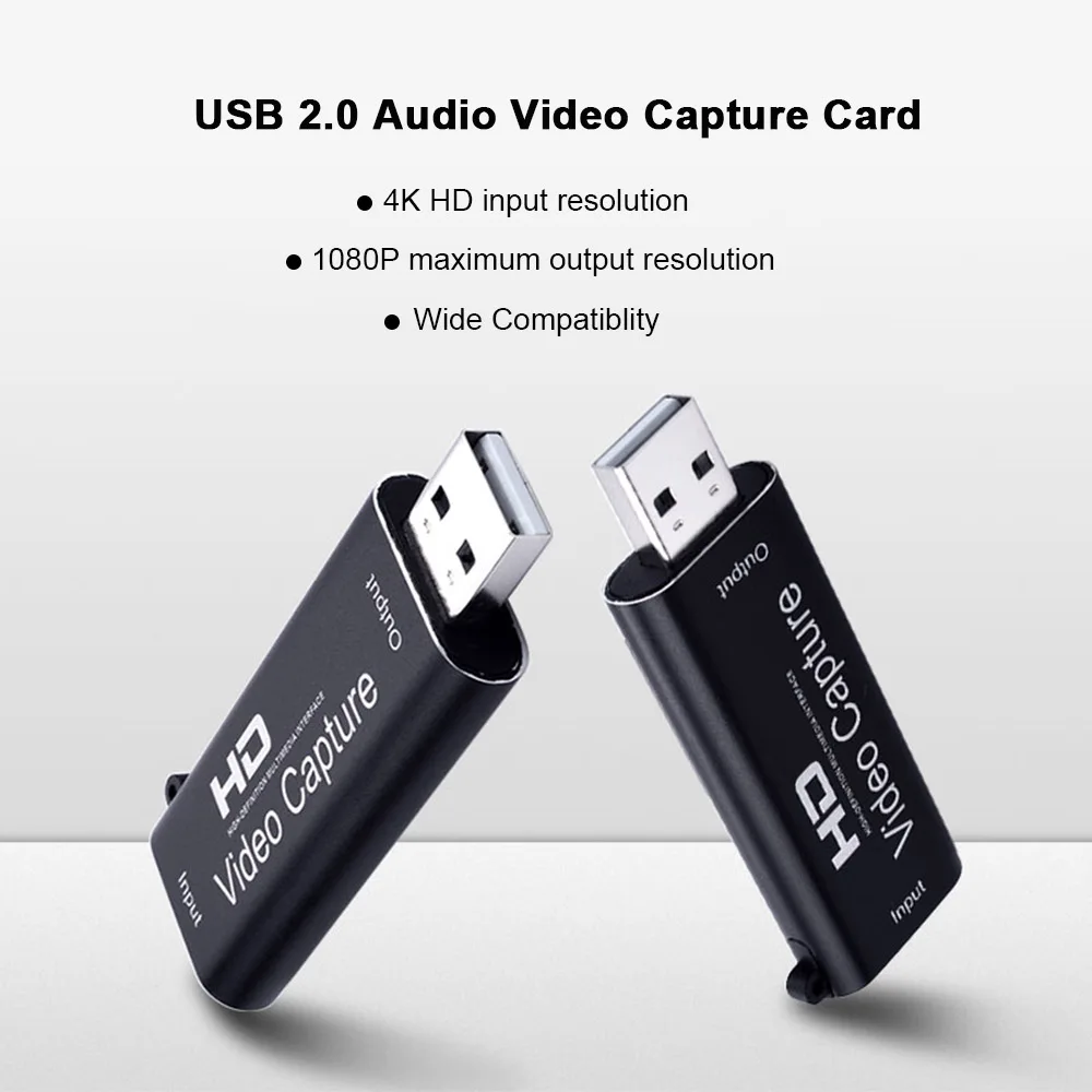 Портативная мини карта захвата аудио и видеосъемки USB 2 0 HD 1 канал на 1080P