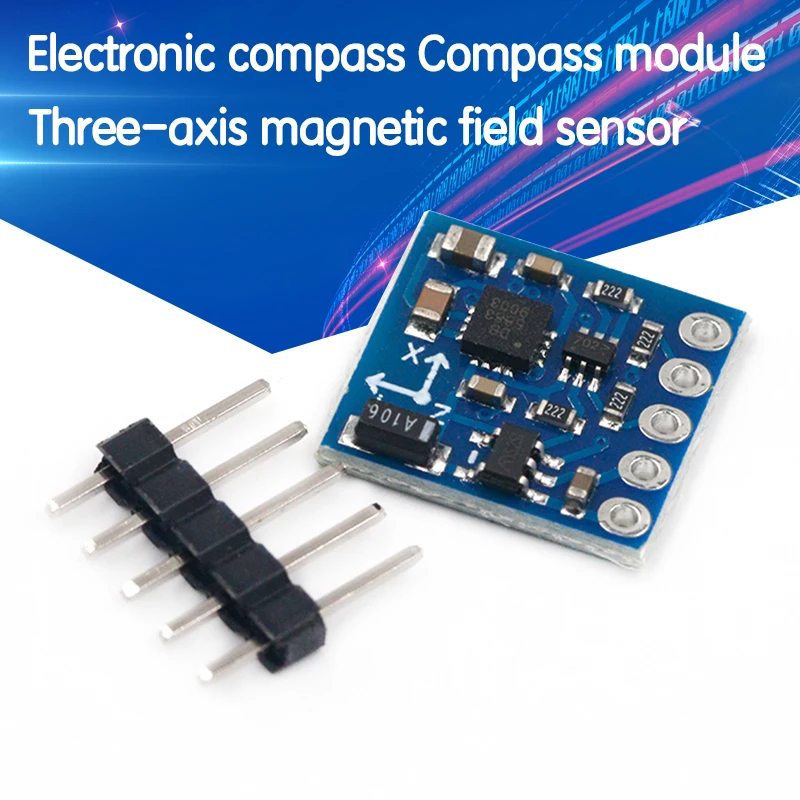 

GY-271 HMC5883L 3V-5V Three 3 Triple Axis Magnetic Field Compass Magnetometer Sensor Module For Arduino IIC Board