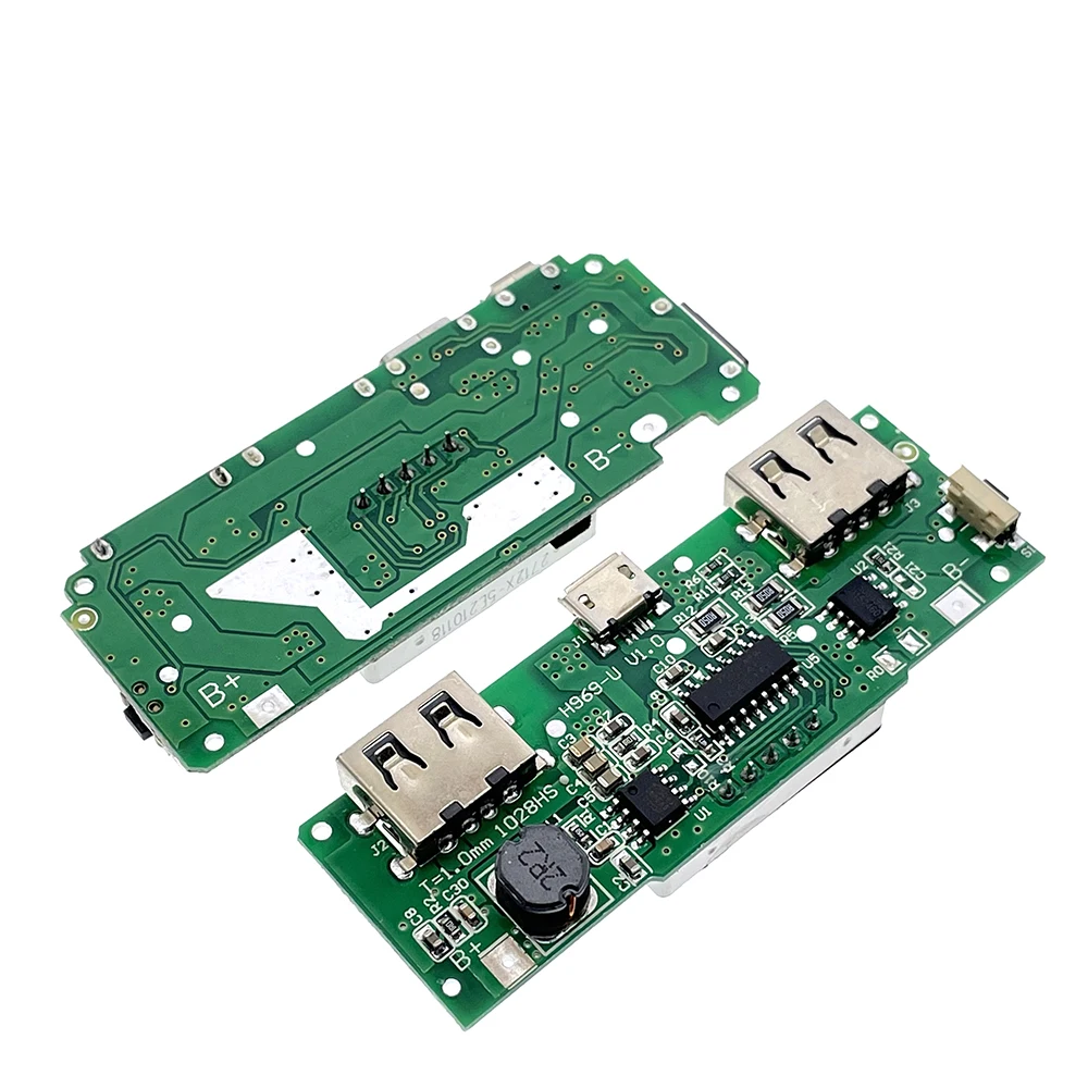 Светодиодный двойной USB 5 В 18650 а Micro/Type-C внешний аккумулятор модуль зарядки