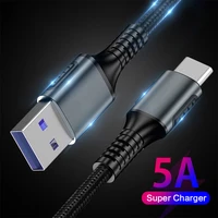 5a super usb charger cable micro usb type c fast charging data sync cord for xiaomi 11 huawei mobile phone charge wire usb cable