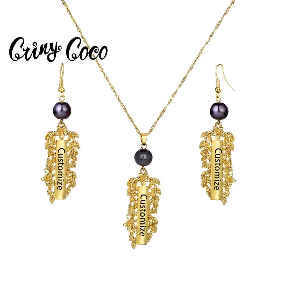 Персонализированные Пользовательское имя набор ювелирных изделий Подвеска для