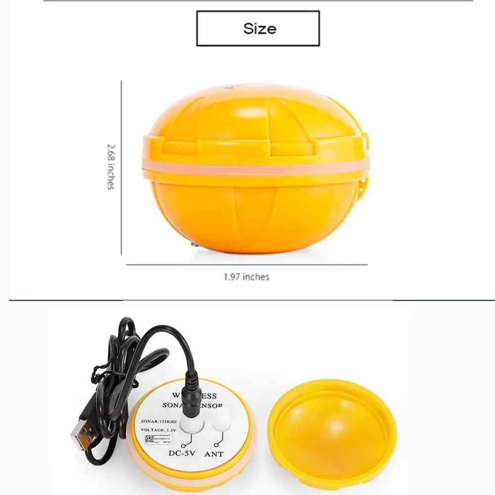 рыболокатор портативный беспроводной гидролокатор 48 м/160 футов глубина озеро