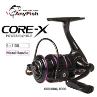 anyfish core x fishing spinning reels 6008001000 91bb gear ratio 5 21 max drag 4kg metal handle reel fishing power handle