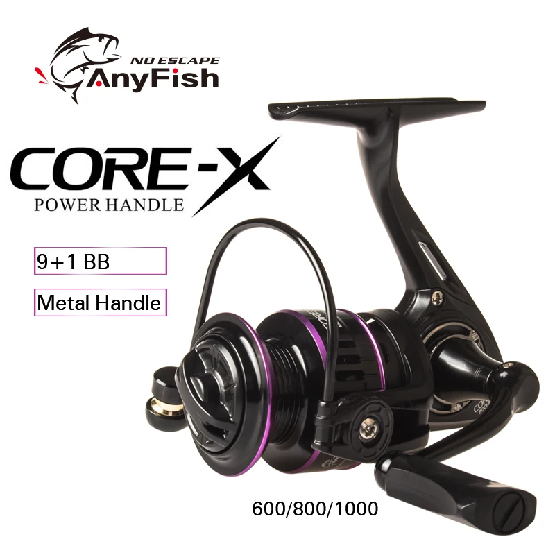 Рыболовная катушка ANYFISH CORE-X рыболовная Катушка для спиннинга 600/800/1000 9 + 1