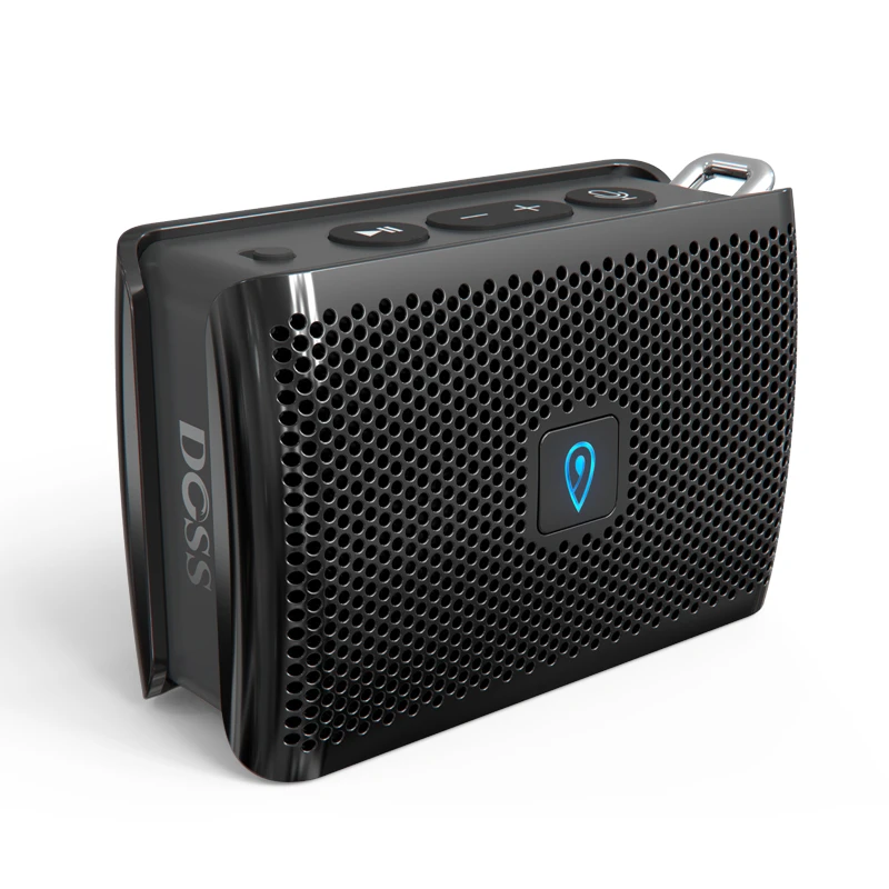 DOSS Genie портативный bluetooth-динамик IPX4 мини беспроводной громкий динамик стерео чистый звуковой ящик со встроенным микрофоном для подарка - Цвет: Черный