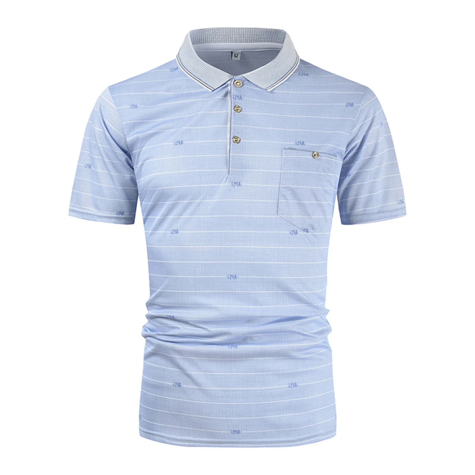 

Футболка-поло мужская, в полоску, с коротким рукавом, 56 #2021