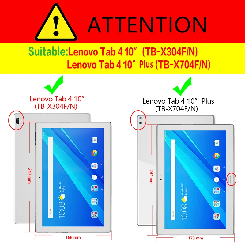 Кожаный чехол подставка для планшета lenovo TAB 410 10 ТБ X304N 1 дюйма твердый Lenovo 4 Plus TB X704N