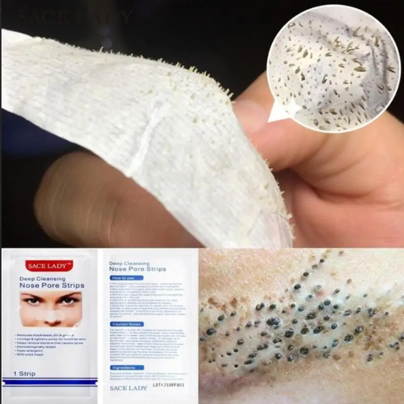 SACE LADY маска назальная для удаления черных точек полоски черная голова нос точка