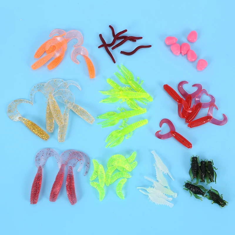 100 рыболовные приманки блесны вилки ложки мягкая искусственная форель лосось +