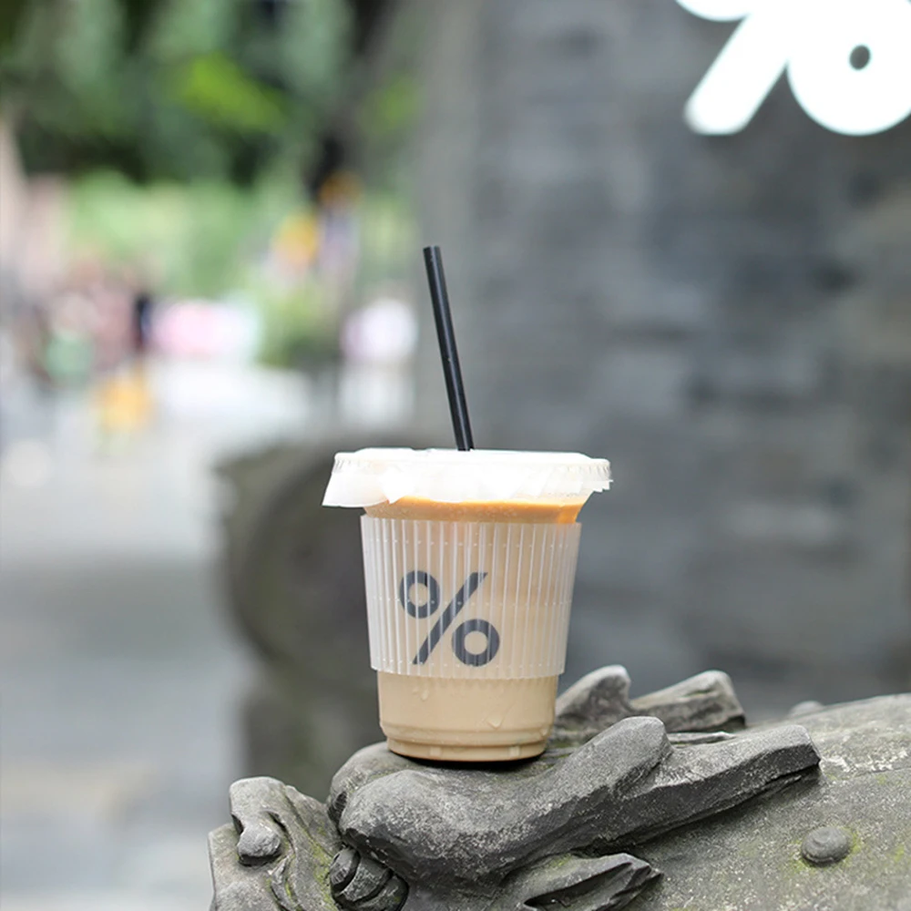 20 комплектов одноразовая пластиковая кофейная чашка с крышкой 14 Унций