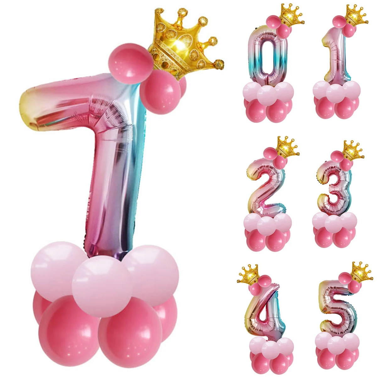 32 дюймов Большой Фольга на день рождения воздушные шары гелиевые шара с цифрой