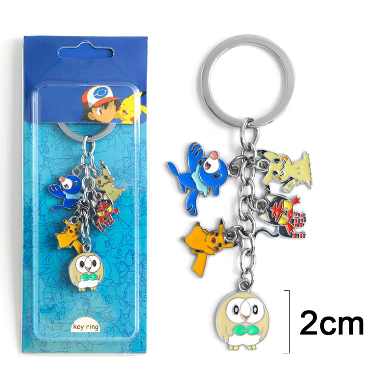 Брелок с покемоном Entei Eevee Swablu Piplup Poke Ball Pikachu Ash Ketchum Rowlet милый забавный мультфильм металлический брелок Аниме подвеска