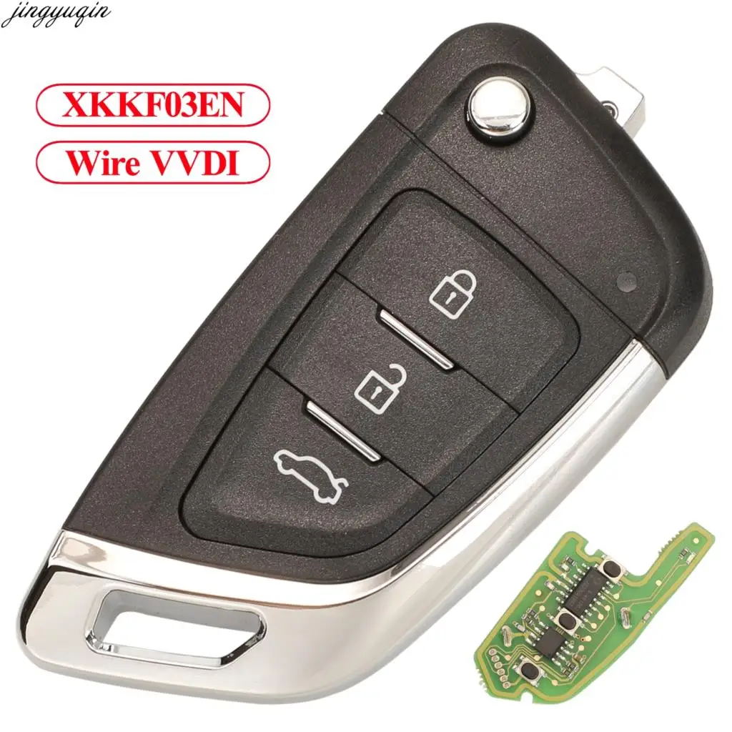 

Jingyuqin VVDI Wire Remote Control Car Key For Xhorse VVDI2 Mini Key Tool Fit BMW Knife Shape XKKF03EN 3 Buttons Fob