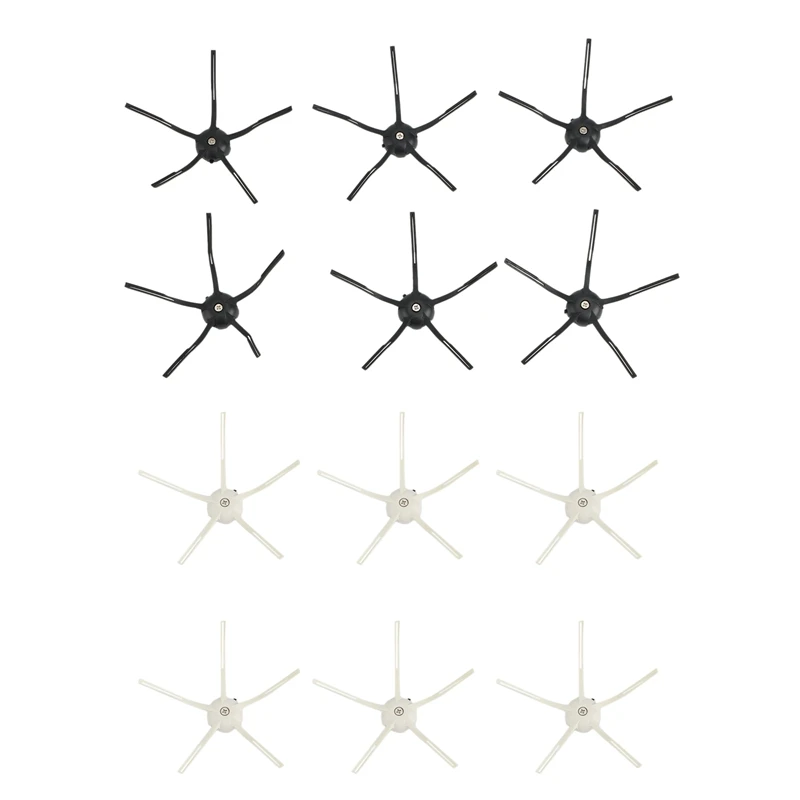 12Pcs For Xiaomi T7 T7plus Roborock S7 Accessories Side Brush Side Brush (6 White, 6 Black)
