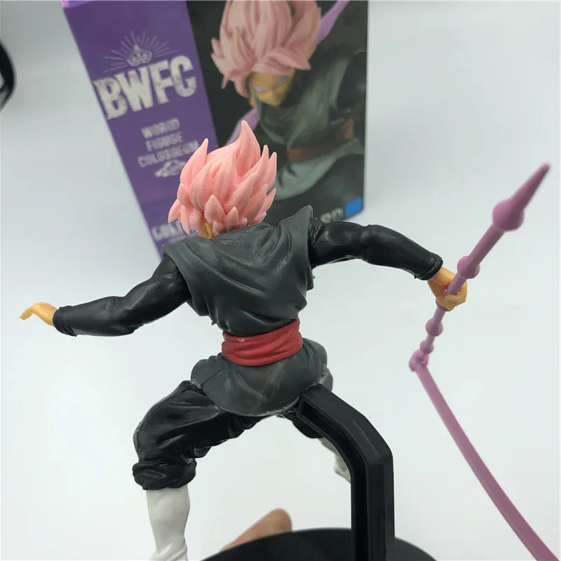 Dragon Ball Z черный Гоку Роза Супер Saiyan серп Бог войны Ver. ПВХ фигурка DBZ Gogeta розовые волосы модель игрушки 18 см