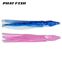 phat fish 50pcs 75mm premium silicone soft squid skirts bait saltwater big game tuna octopus fishing lures