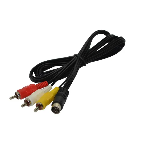 10 шт. последние никелирование разъем AV кабель для SEGA Сатурн RCA шнур SS (10 pin) |