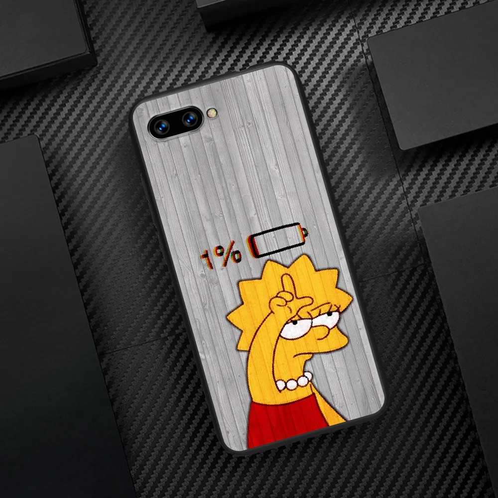 

Funny Simpson Cartoon Phone Case Cover Hull For HUAWEI Honor 6A 7A 7C 8 8A 8S 8x 9 9x 10 10i 20 Lite Pro black Waterproof