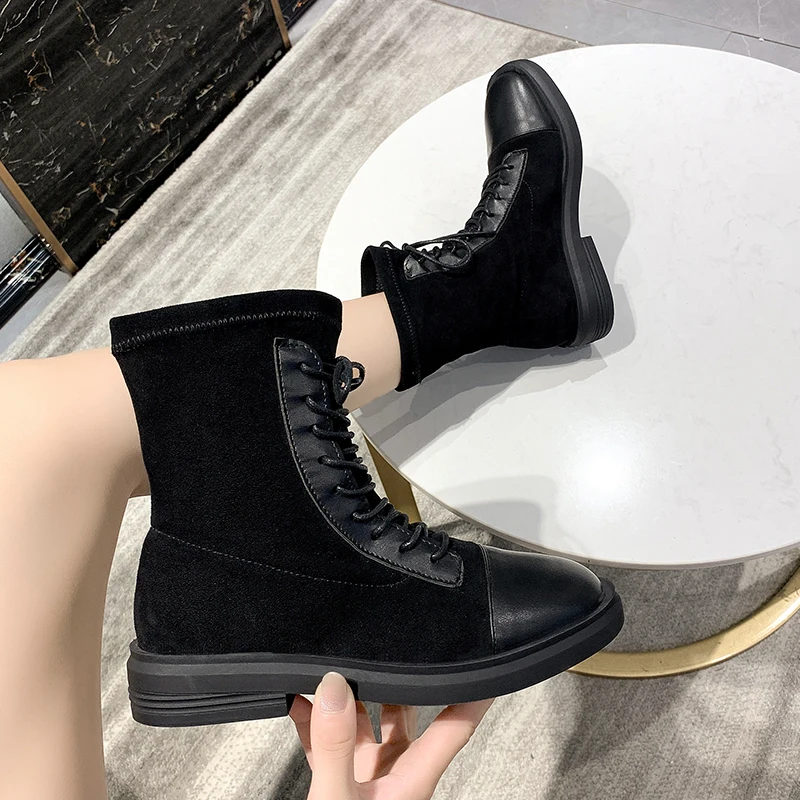 Новинка 2020 женские сапоги привлекательные кожаные высокие с промежностью