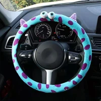 car steering wheel cover universal cartoon mouse plush winter summer lovely bowknot cute blue wholesale car interior accessories