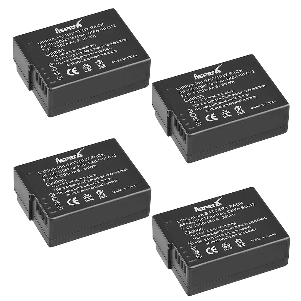 4 шт DMW BLC12 BLC12PP BLC12E батареи + двойное зарядное устройство для Panasonic Lumix FZ1000 FZ200 FZ300 G5 G6