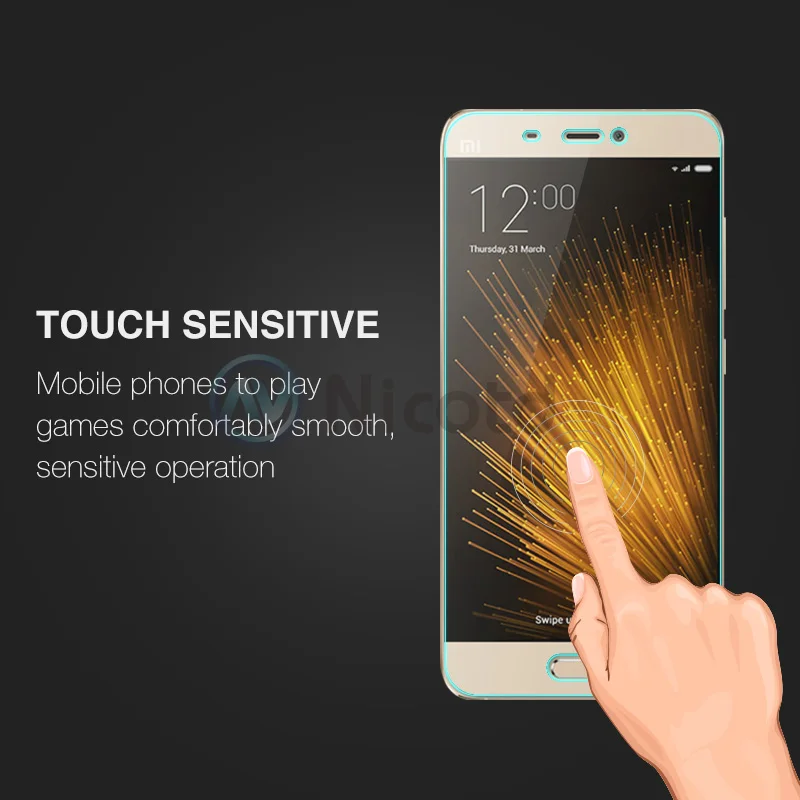 Никотд 0,26 мм 9H HD закаленное стекло для Xiaomi Mi 5 Защитная пленка Xiaomi Mi 5 без отпечатков пальцев матовая защитная пленка