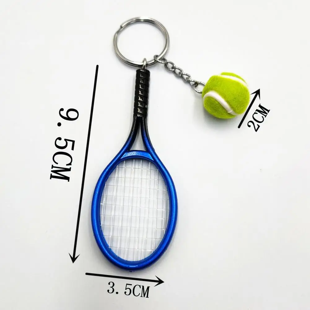 

Cute Sport Mini Tennis Racket Pendant Keychain Keyring Key Chain Ring Finder Holer Accessories Gifts for Teenager Fan