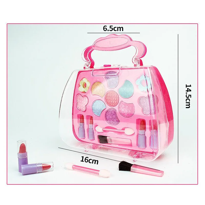 Princess Toys Girl Makeup Tools Set Suitcase Cosmetic Pretend Play Kit Kids Gift NSV775
