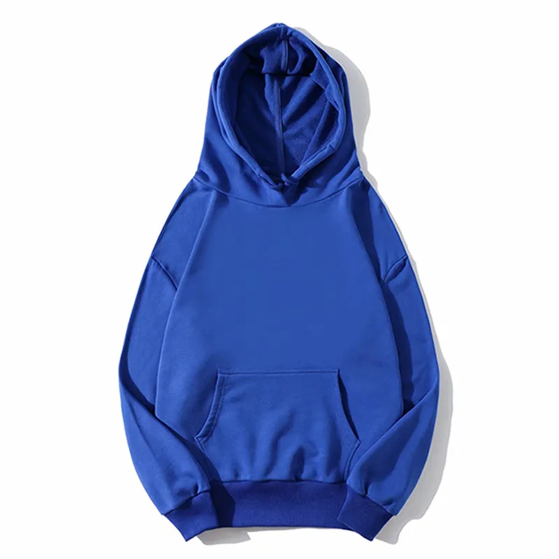 

2021 Men's Casual Solid Color Hoodies Fashion Couple Drawstring Pullovers Autumn Winter Long Sleeve Loose Hooded Sweatshirts