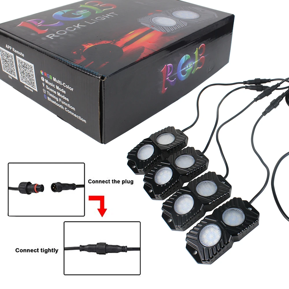 Беспроводное управление RGB светодиодный фонарь под колесами многоцветный