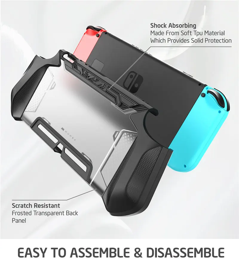 Прикрепляемый чехол для nintendo Switch Mumba Blade Series TPU Grip Cover совместим с консолью nintendo Switch и контроллером Joy-Con