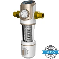 althy prefilter central whole house pre filter water filter purifier siphon backwash 4 5th large flow water pressure gauge